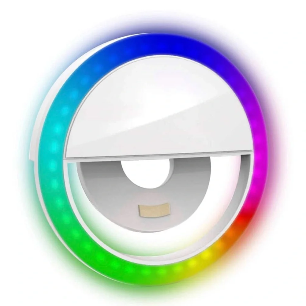 Clip-on LED Selfie Light with Built-in Rechargeable Battery